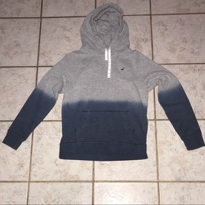 Men’s Hollister Grey/Blue Ombré Hoodie (XS)